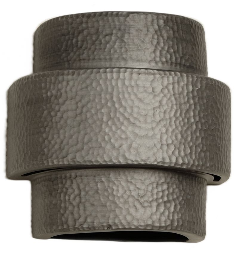 Hammerman-10-inch-high-ceramic-pewter-up/down-LED-outdoor-wall-light
