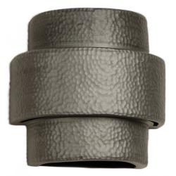 Hammerman-10-inch-high-ceramic-pewter-up/down-LED-outdoor-wall-light