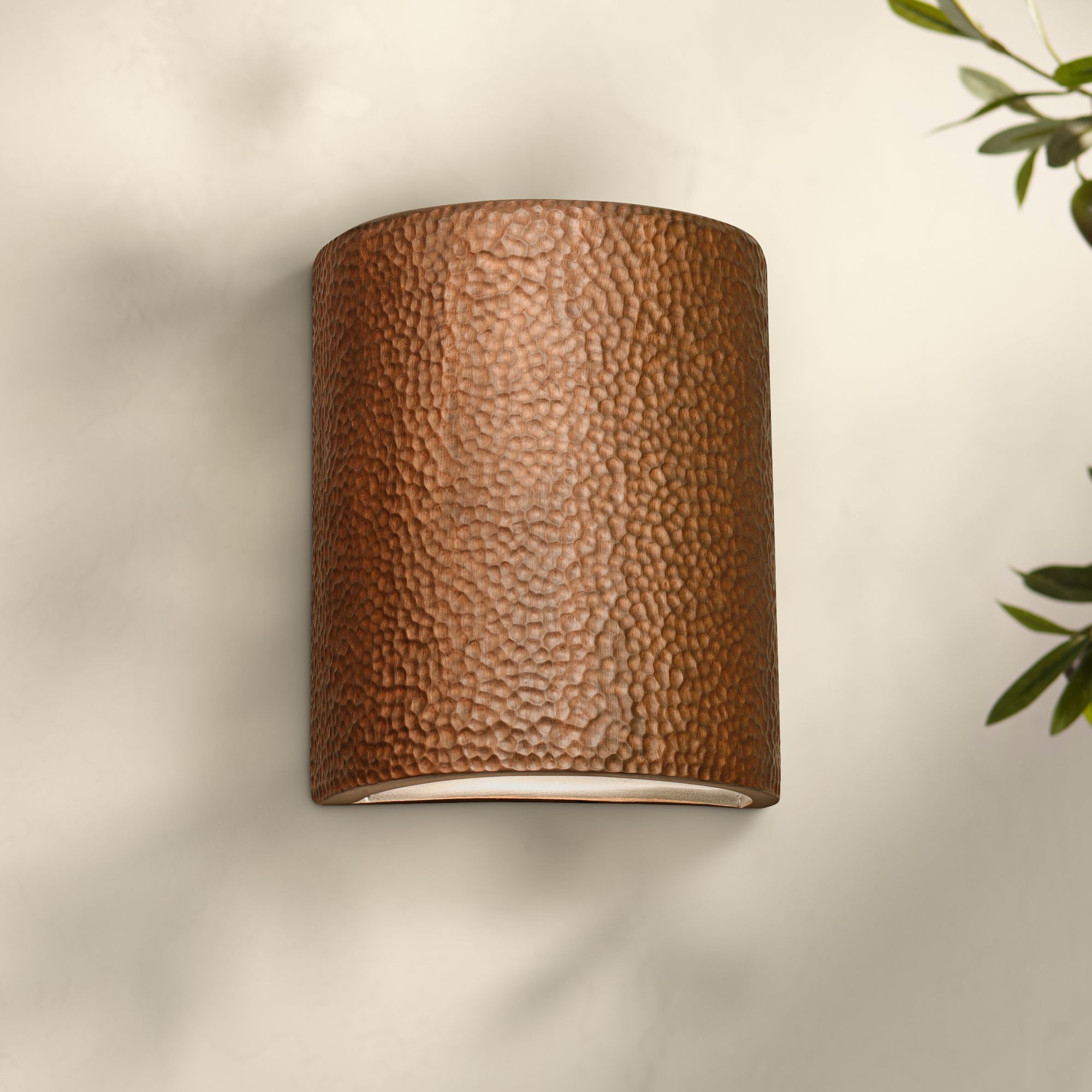 hammered copper wall sconce