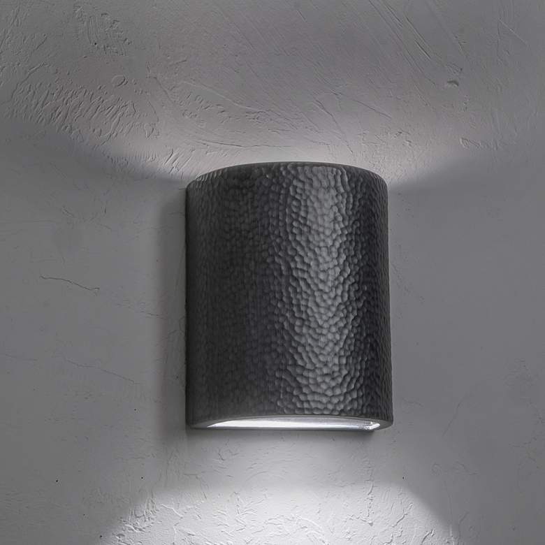 Image 3 Hammerman 10" High Rubbed Pewter LED Outdoor Wall Light more views