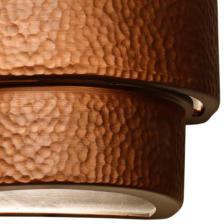 Image 3 Hammerman 10"H Rubbed Copper Banded LED Outdoor Wall Light more views