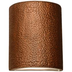Hammerman 10&quot;H Rubbed Copper Ceramic LED Outdoor Wall Light