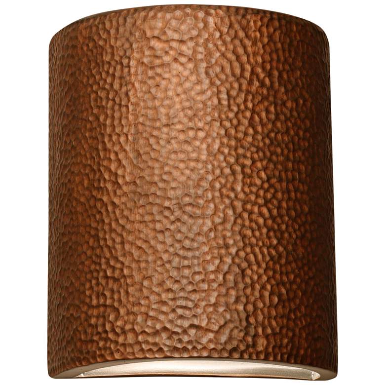 Image 2 Hammerman 10"H Rubbed Copper Ceramic LED Outdoor Wall Light