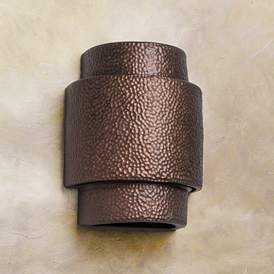 Image1 of Hammerman 13 1/2" High Rubbed Copper LED Outdoor Wall Light