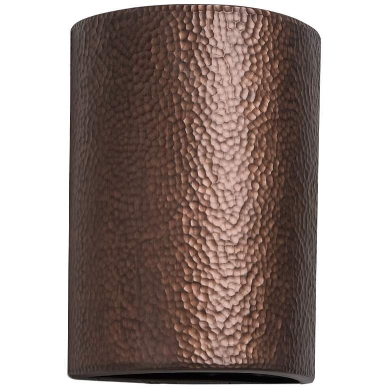 Image 2 Hammerman 13" High Rubbed Copper LED Outdoor Wall Light