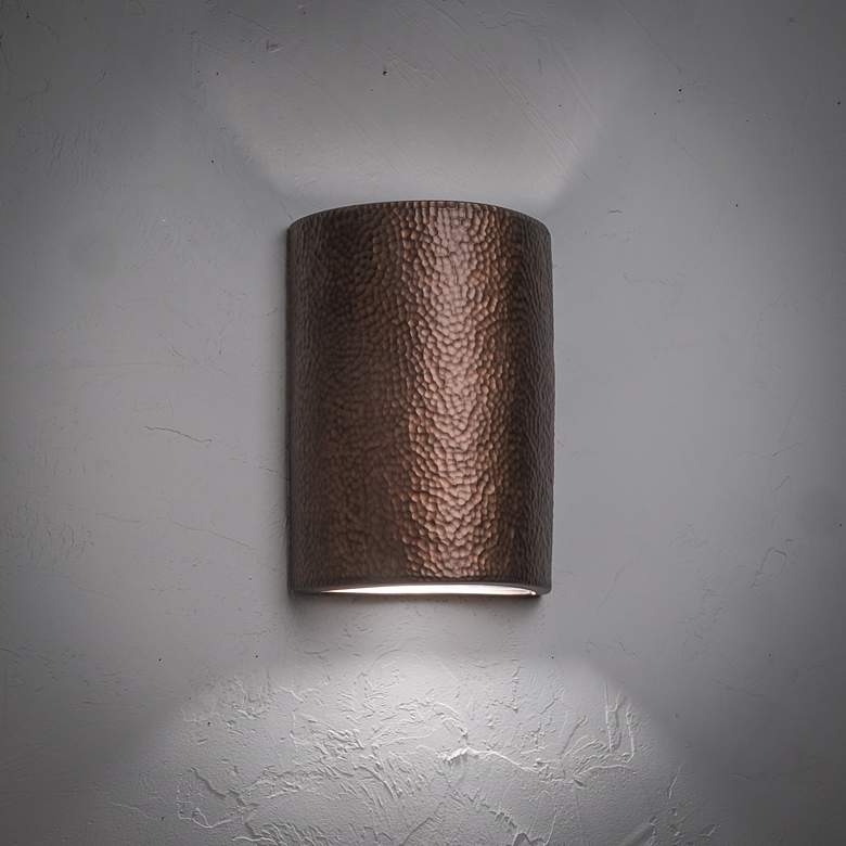Image 3 Hammerman 13 inch High Rubbed Copper LED Outdoor Wall Light more views