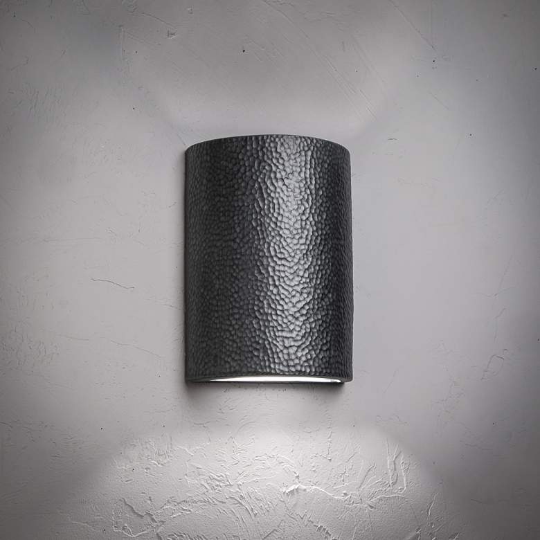 Image 3 Hammerman 13" High Rubbed Pewter LED Outdoor Wall Light more views