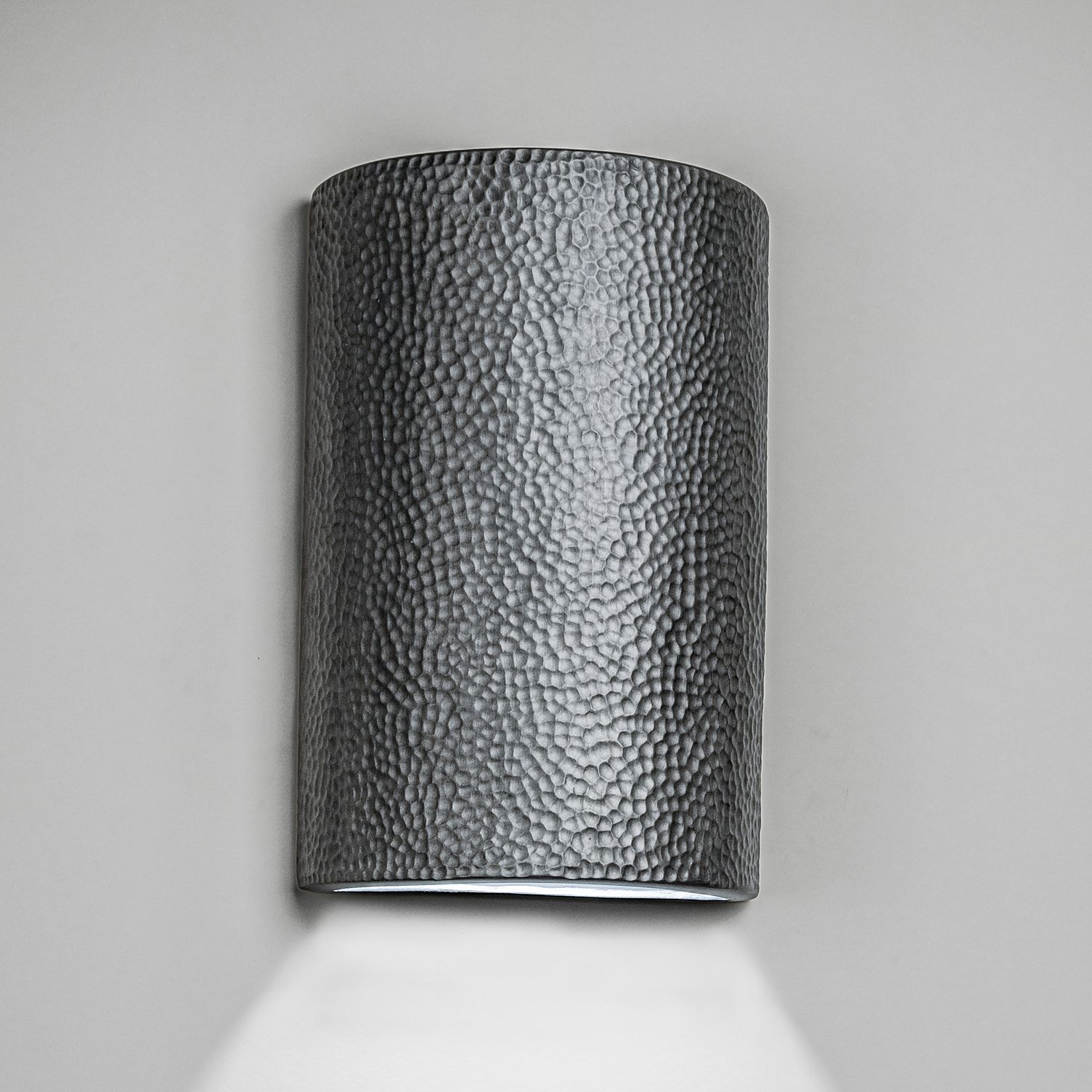 Hammerman-15-inch-high-ceramic-pewter-up/down-LED-outdoor-wall-light