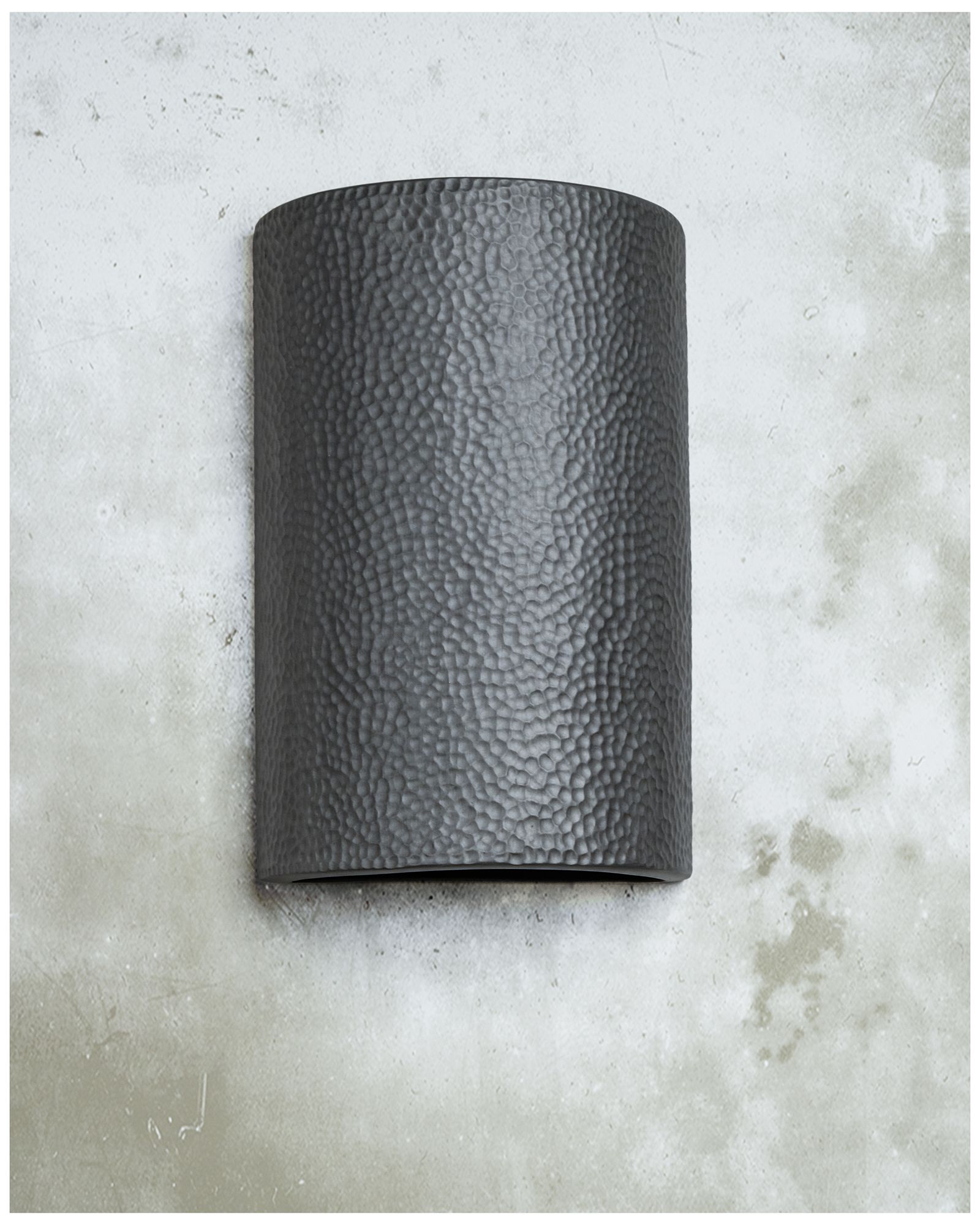 Image 3 Hammerman-15-inch-high-ceramic-pewter-up/down-LED-outdoor-wall-light more views