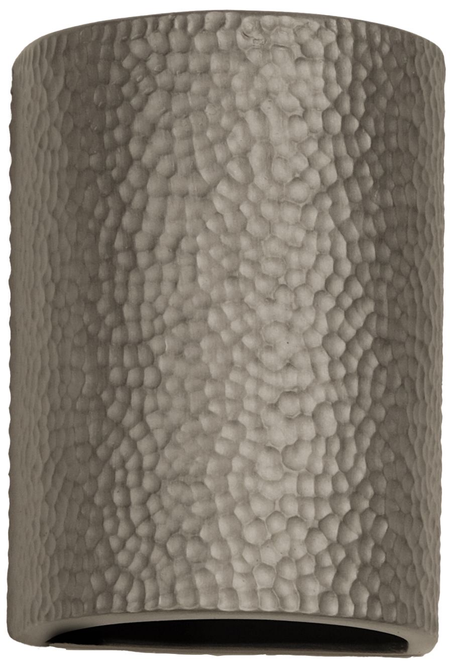 Hammerman-8.5-inch-high-ceramic-pewter-up/down-LED-outdoor-wall-light