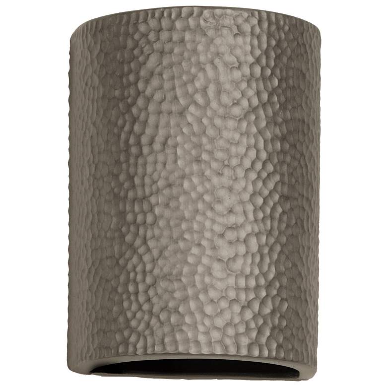 Image 1 Hammerman-8.5-inch-high-ceramic-pewter-up/down-LED-outdoor-wall-light