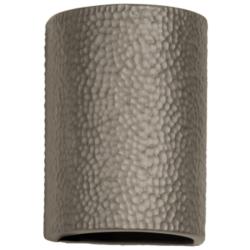 Hammerman-8.5-inch-high-ceramic-pewter-up/down-LED-outdoor-wall-light