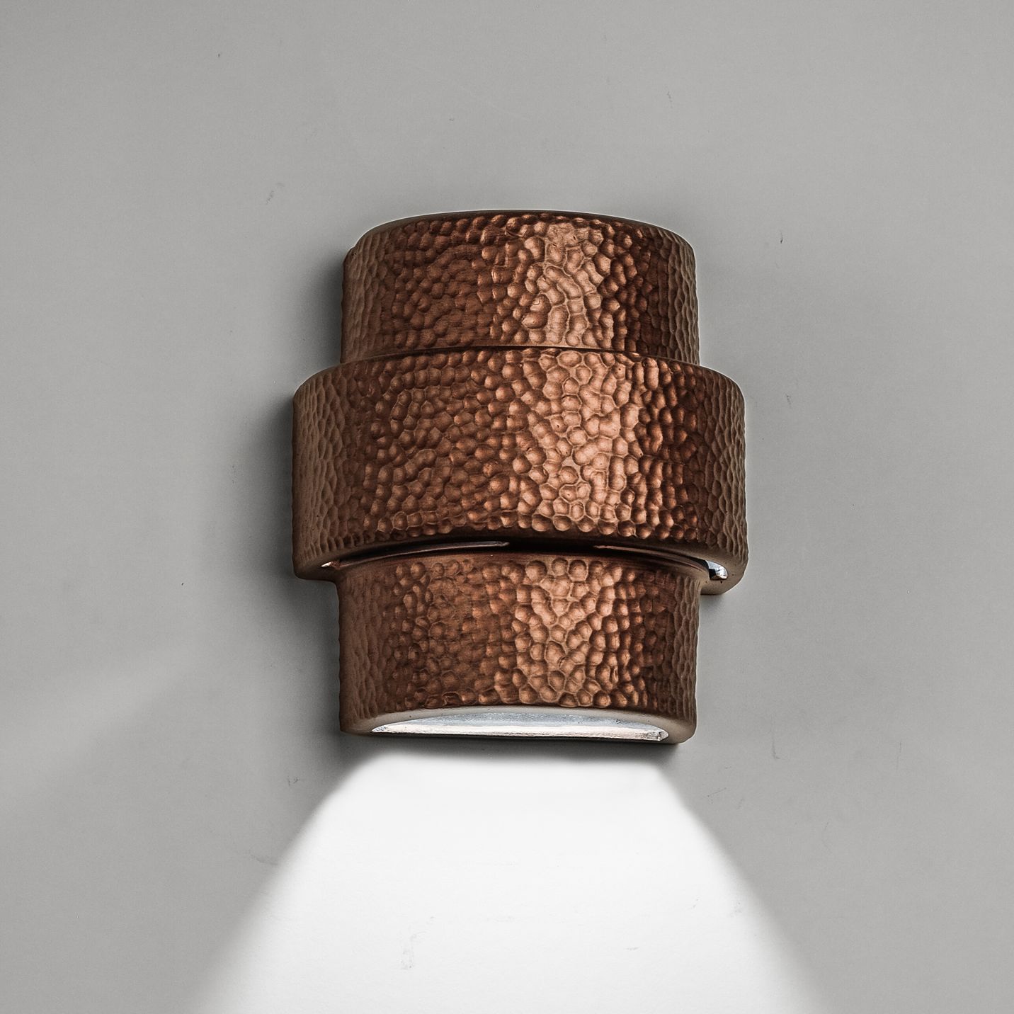 Hammerman-9-inch-high-ceramic-copper-up/down-LED-outdoor-wall-light