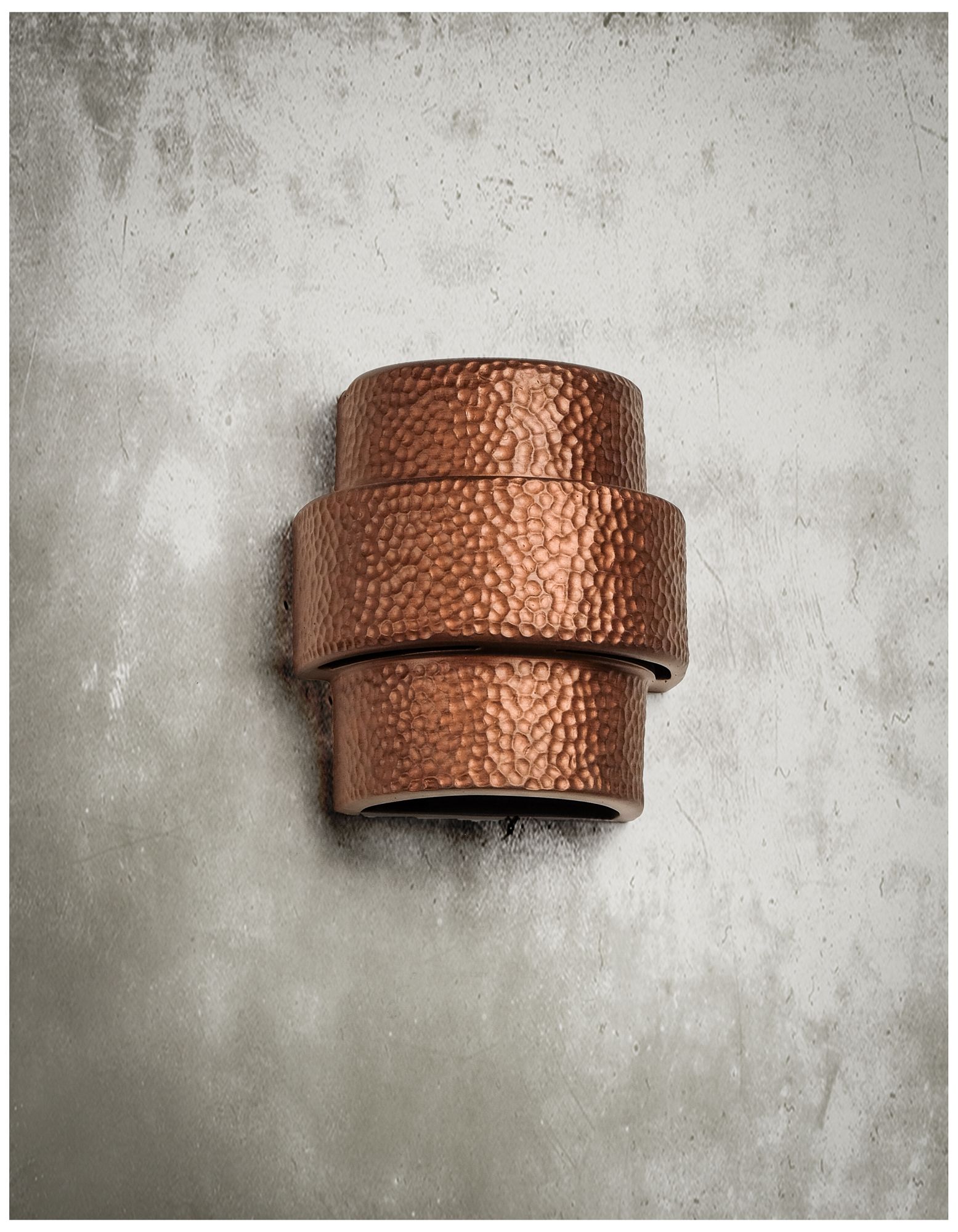 Image 3 Hammerman-9-inch-high-ceramic-copper-up/down-LED-outdoor-wall-light more views