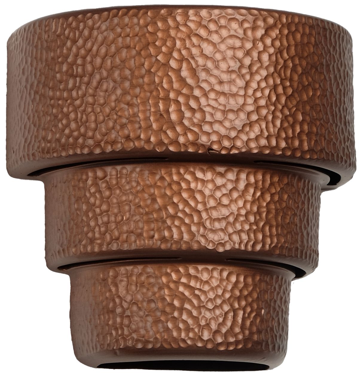 Hammerman-9-inch-high-hammered-ceramic-copper-up/down-LED-outdoor