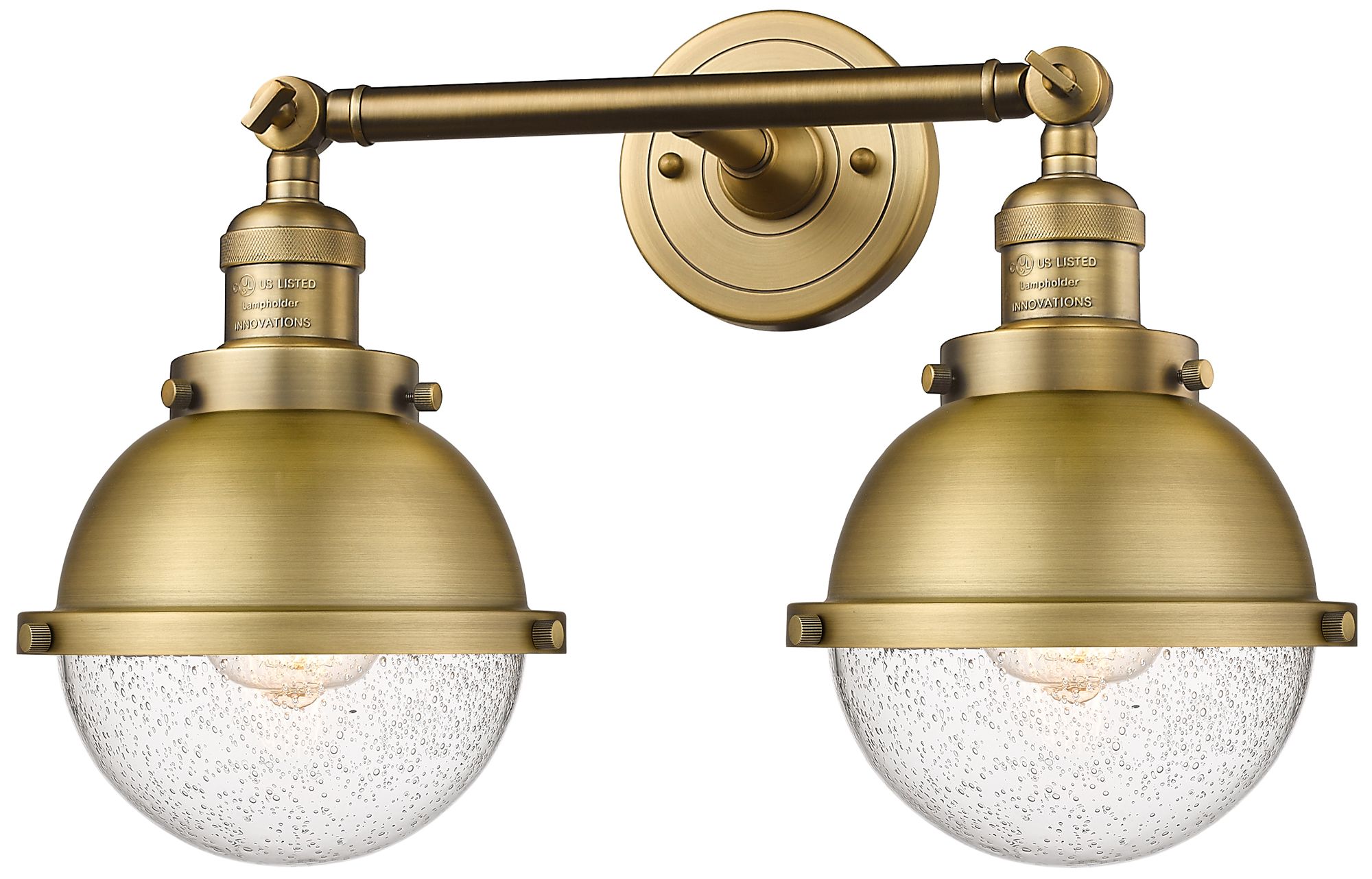 Hampden 17.88" 2 Light Brushed Brass Bath Light w/ Seedy Shade - #345V5 ...