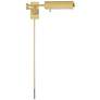 Hampshire Aged Brass Plug-In Swing Arm Wall Lamp