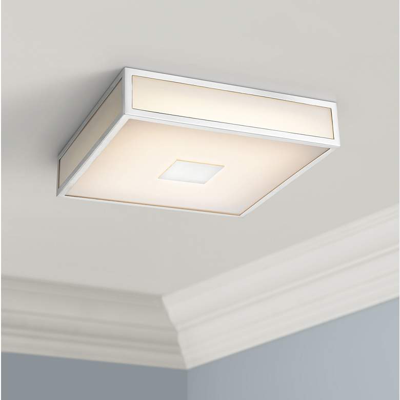 Image 1 Hampstead 9" Wide Chrome LED Ceiling Light