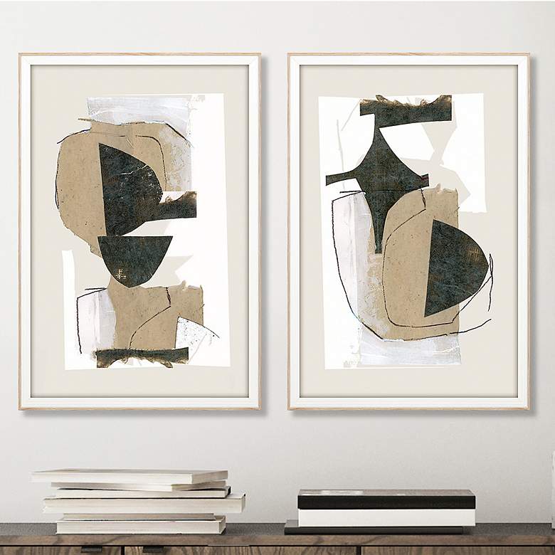 Image 2 Hampstead Heath 26" High 2-Piece Giclee Framed Wall Art Set