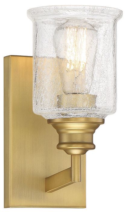 Hampton 1-Light Wall Sconce in Warm Brass