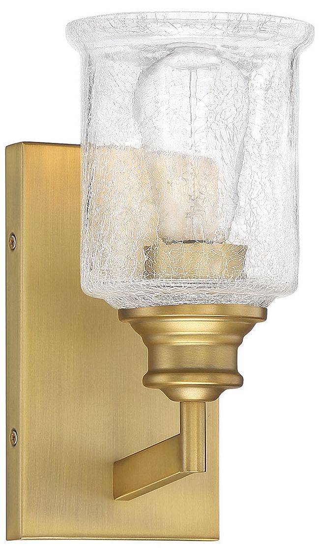 Image 2 Hampton 1-Light Wall Sconce in Warm Brass more views