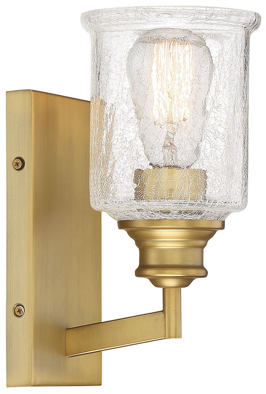 Image 3 Hampton 1-Light Wall Sconce in Warm Brass more views