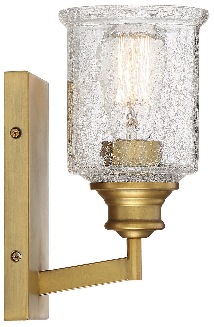 Image 4 Hampton 1-Light Wall Sconce in Warm Brass more views