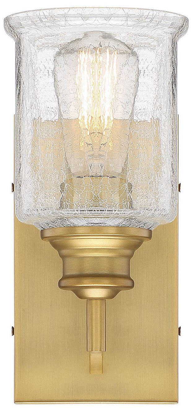 Image 5 Hampton 1-Light Wall Sconce in Warm Brass more views