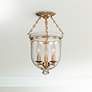 Hampton 10 1/4" Wide Aged Brass Clear Glass Ceiling Fixture
