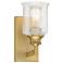 Hampton 10" High Warm Brass Wall Sconce