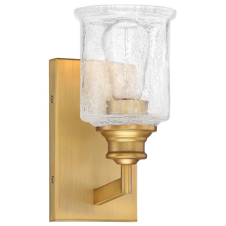 Image 2 Hampton 10" High Warm Brass Wall Sconce more views