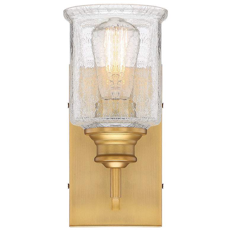 Image 5 Hampton 10" High Warm Brass Wall Sconce more views