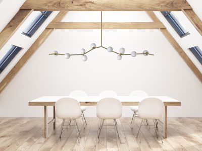 Thumbnail3 of Hampton 10-Light 74"W Chandelier Brass/White Glass more views
