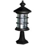 Hampton 14&quot; High Black LED Solar Powered Outdoor Post or Wall Light