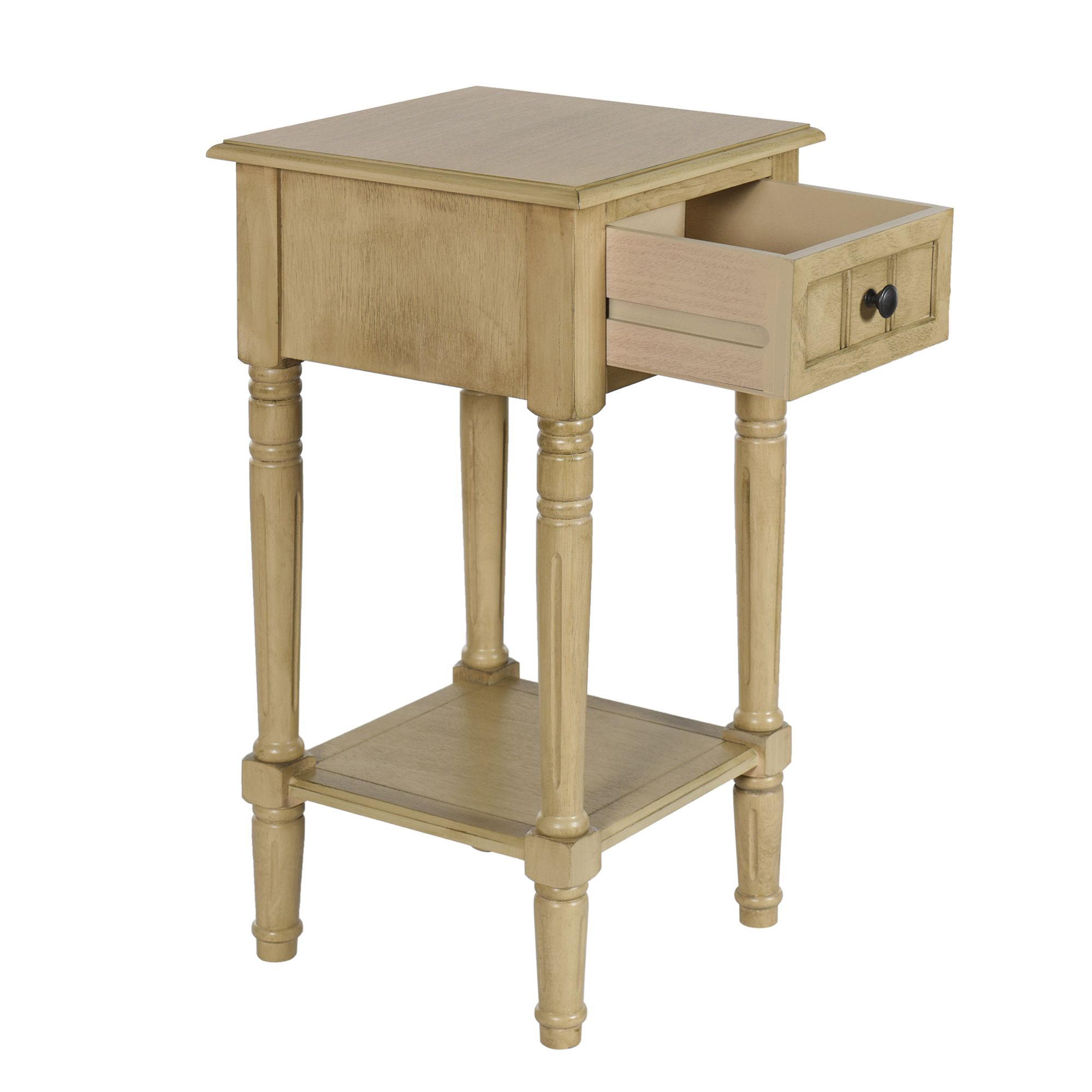Image 5 Hampton 14" Wide Sahara One-Drawer Accent Table more views