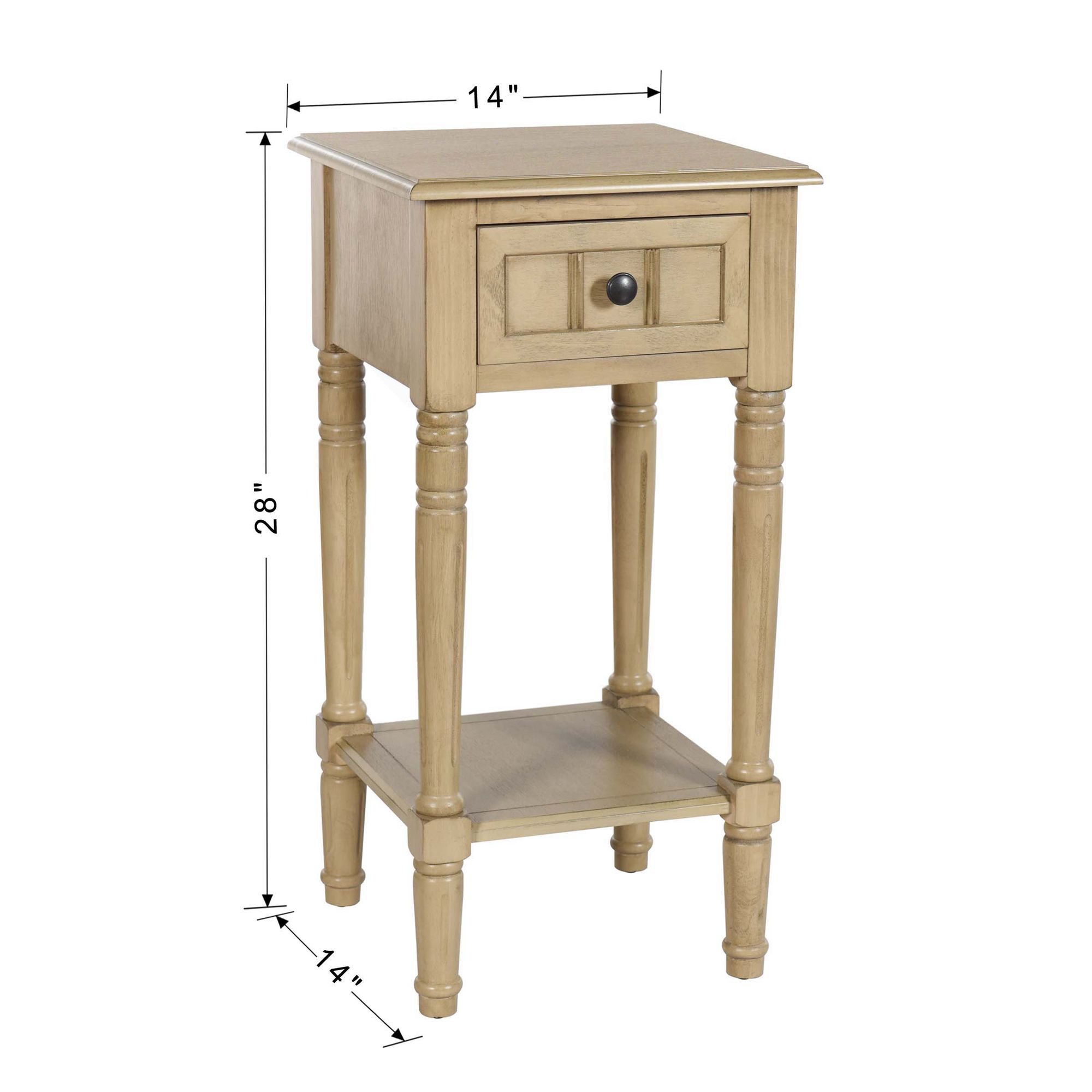 Hampton 14" Wide Sahara One-Drawer Accent Table