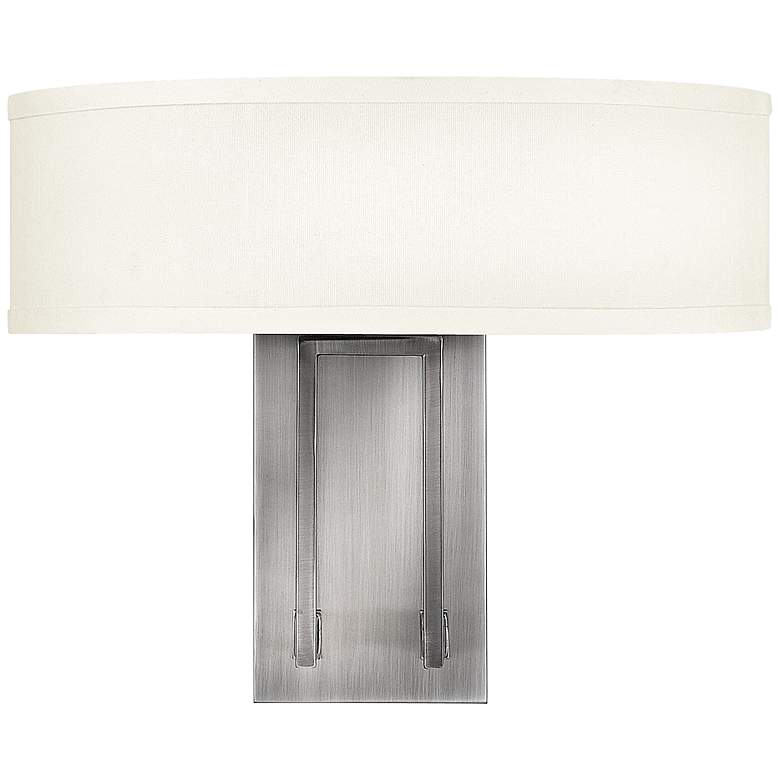 Image 1 Hampton 15" Wide Antique Nickel Wall Sconce by Hinkley
