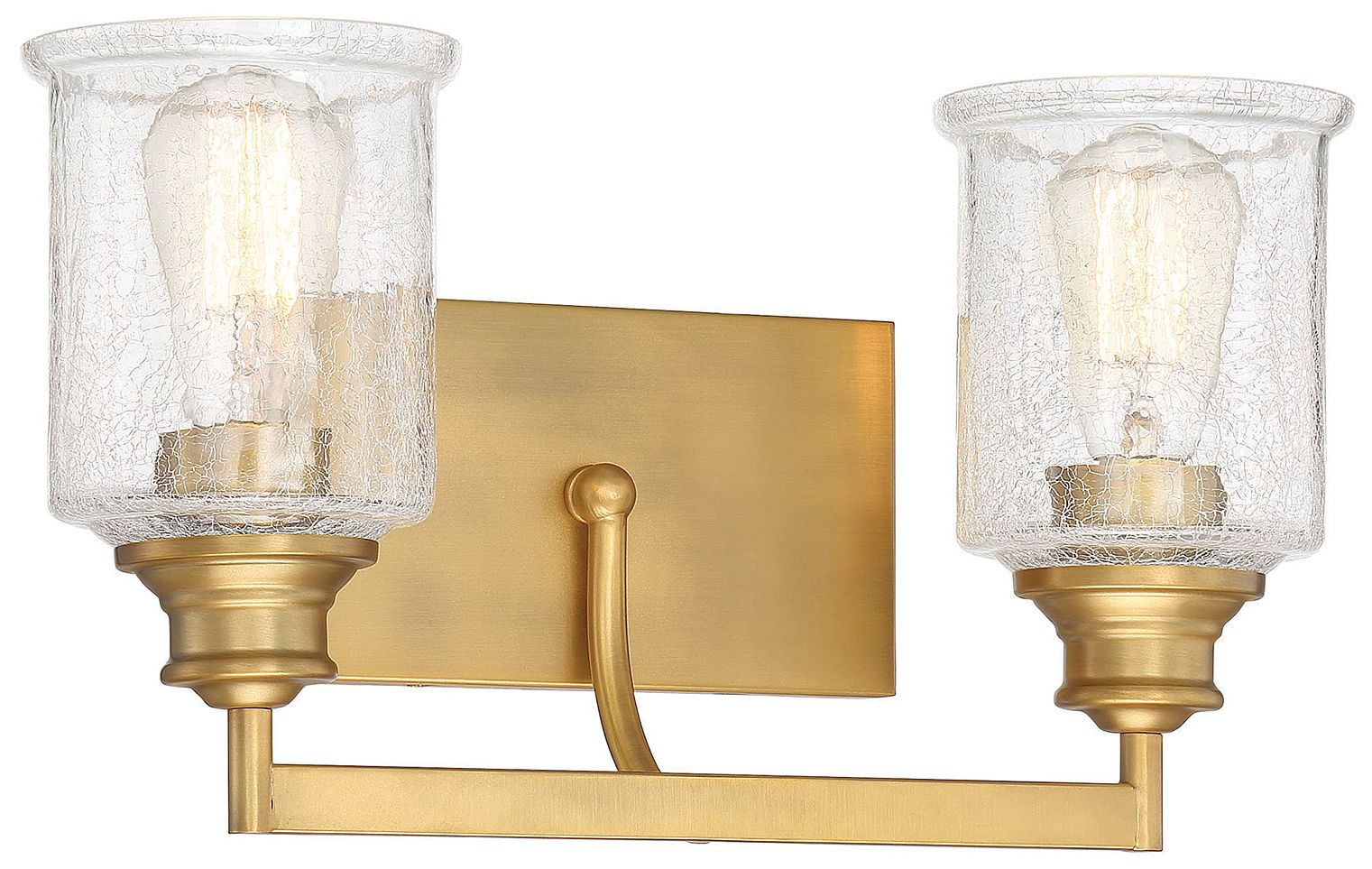 Image 3 Hampton 2-Light Bathroom Vanity Light in Warm Brass more views