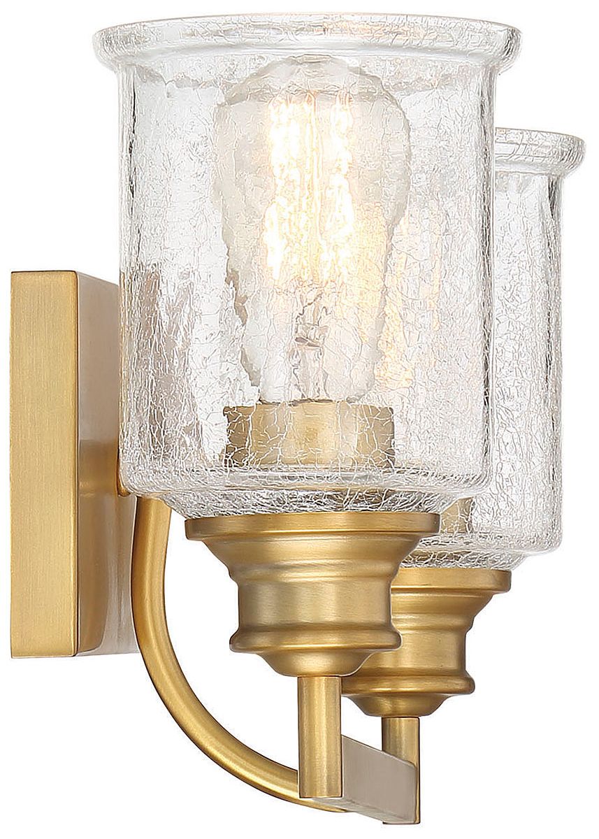 Image 5 Hampton 2-Light Bathroom Vanity Light in Warm Brass more views