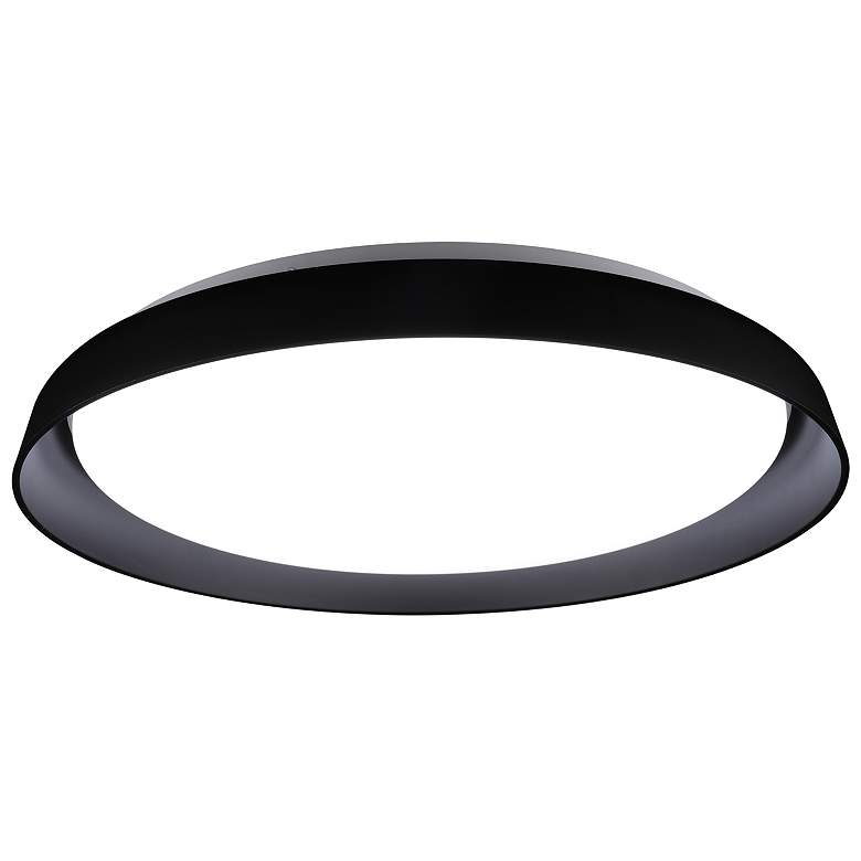 Image 1 Hampton 21" Wide Black LED Ceiling Light