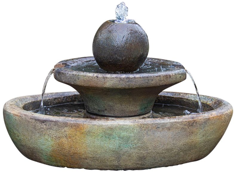 Image 2 Hampton 23 1/2"H Relic Nebbia LED Oval Outdoor Floor Fountain Made to Order