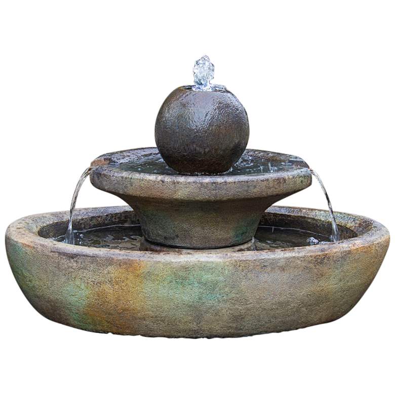 Image 2 Hampton 23 1/2 inch High Relic Nebbia LED Oval Outdoor Floor Fountain