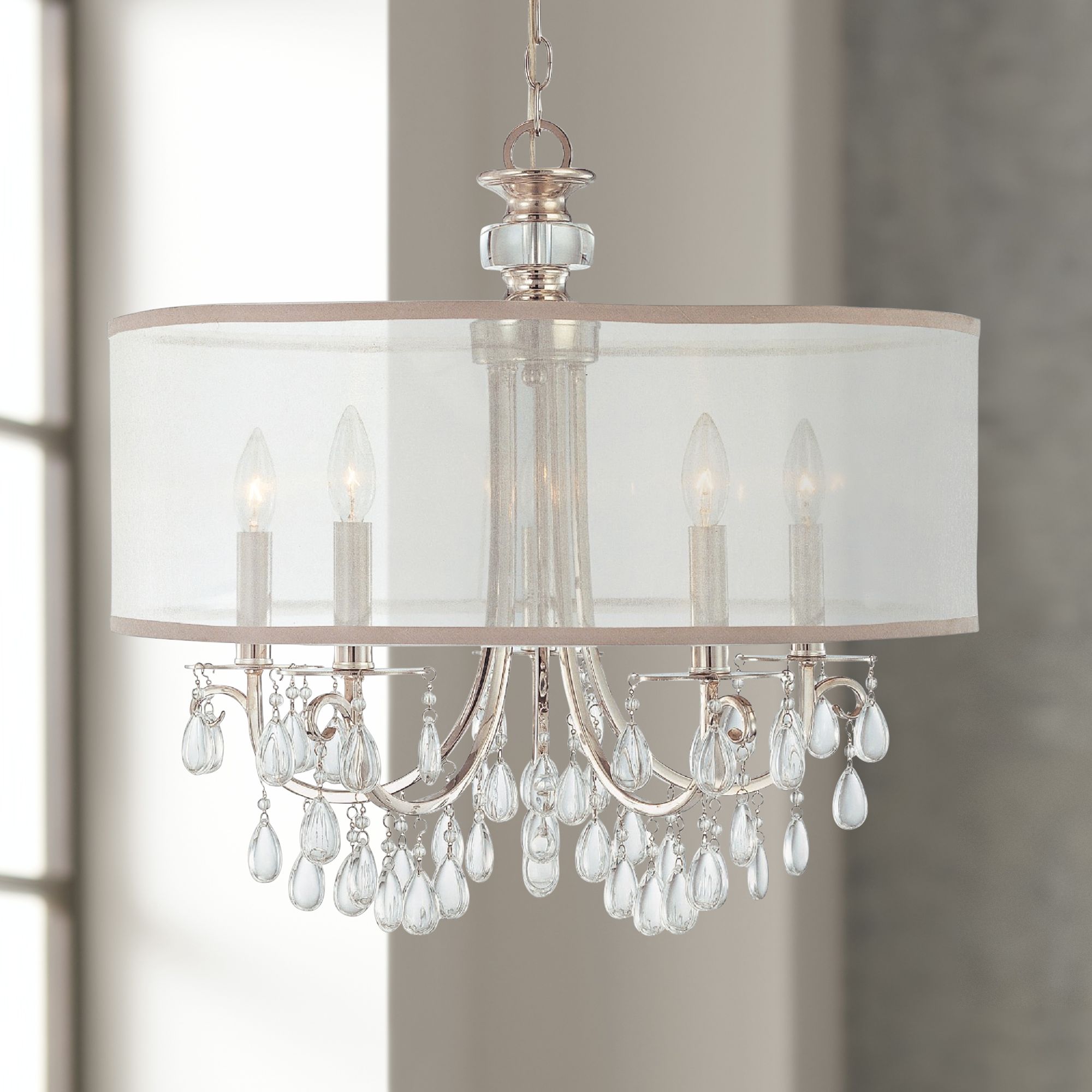 crystorama hampton 5 light chandelier