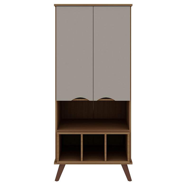 Image 1 Hampton 26.77 Display Cabinet in Off White and Maple Cream