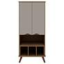 Hampton 26.77 Display Cabinet in Off White and Maple Cream