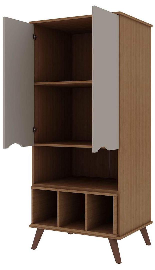 Image 4 Hampton 26.77 Display Cabinet in Off White and Maple Cream more views