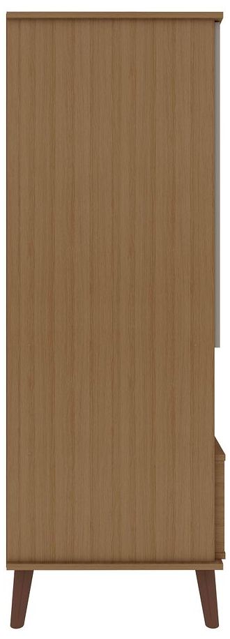 Hampton 26.77 Display Cabinet in Off White and Maple Cream
