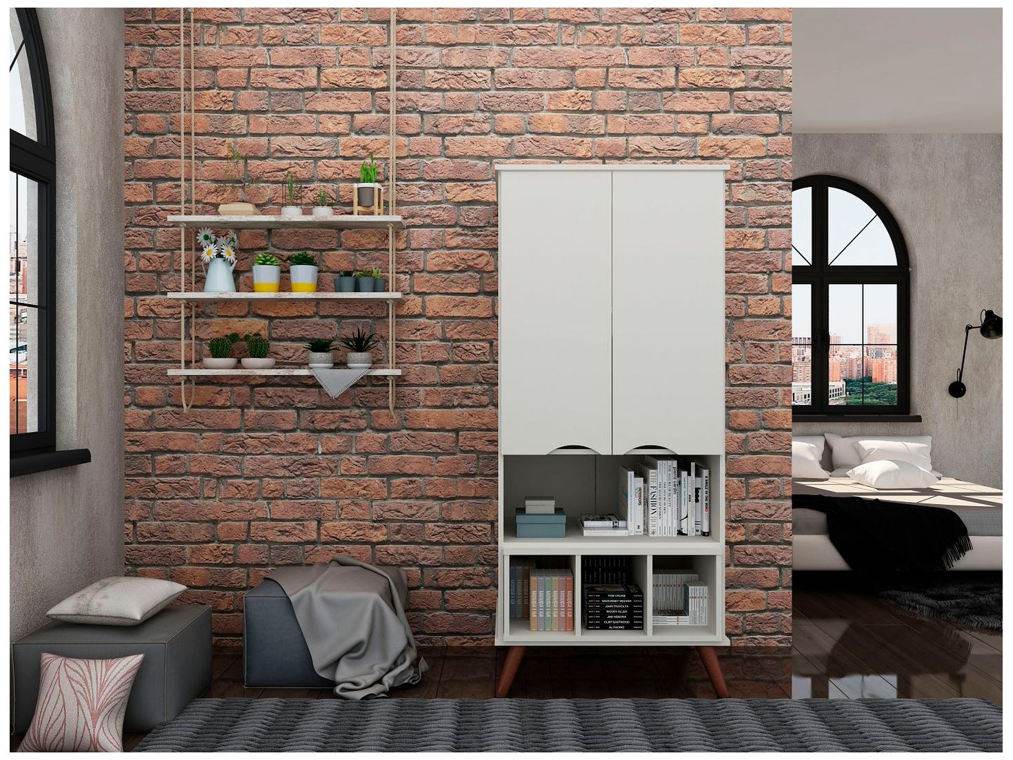 Image 2 Hampton 26.77 Display Cabinet in Off White more views