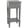 4_Hampton 28" High Antique Gray Accent Table with One Drawer more views
