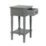 5_Hampton 28" High Antique Gray Accent Table with One Drawer more views